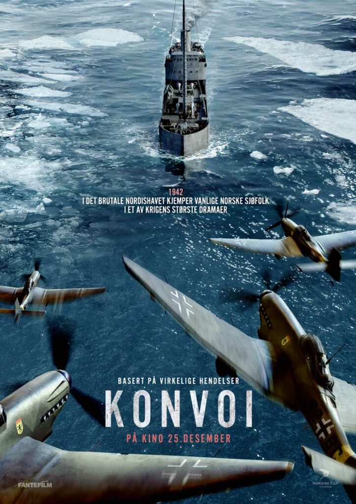 KONVOI, Norsk film 2023, krig - spenning, filmplakat 1