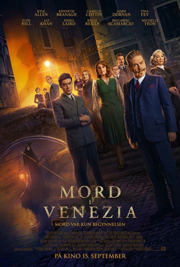 Mord i Venezia har premiere på kino i Norge september 2023