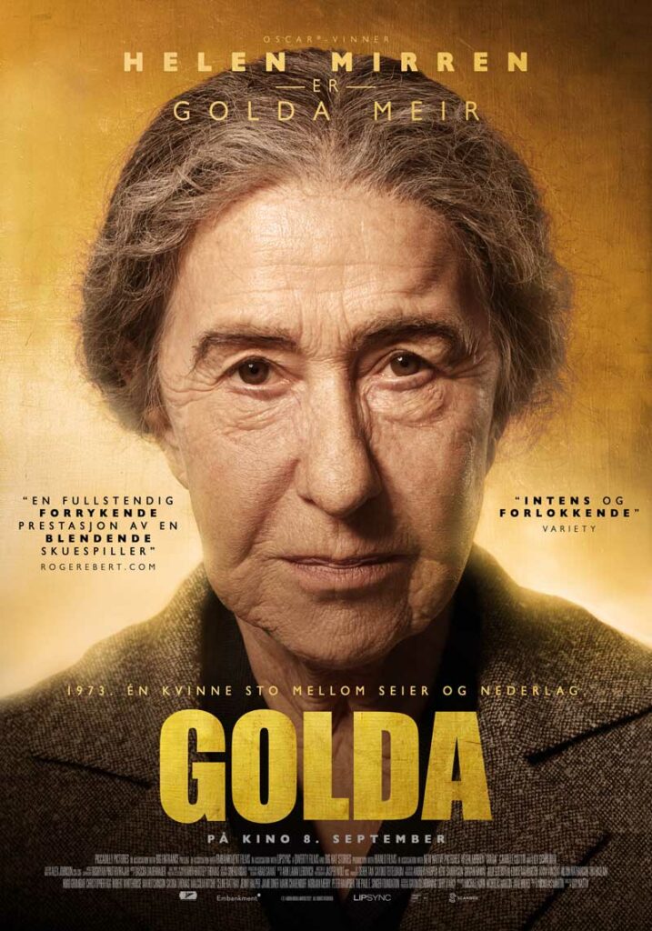 Golda har premiere på kino i Norge september 2023