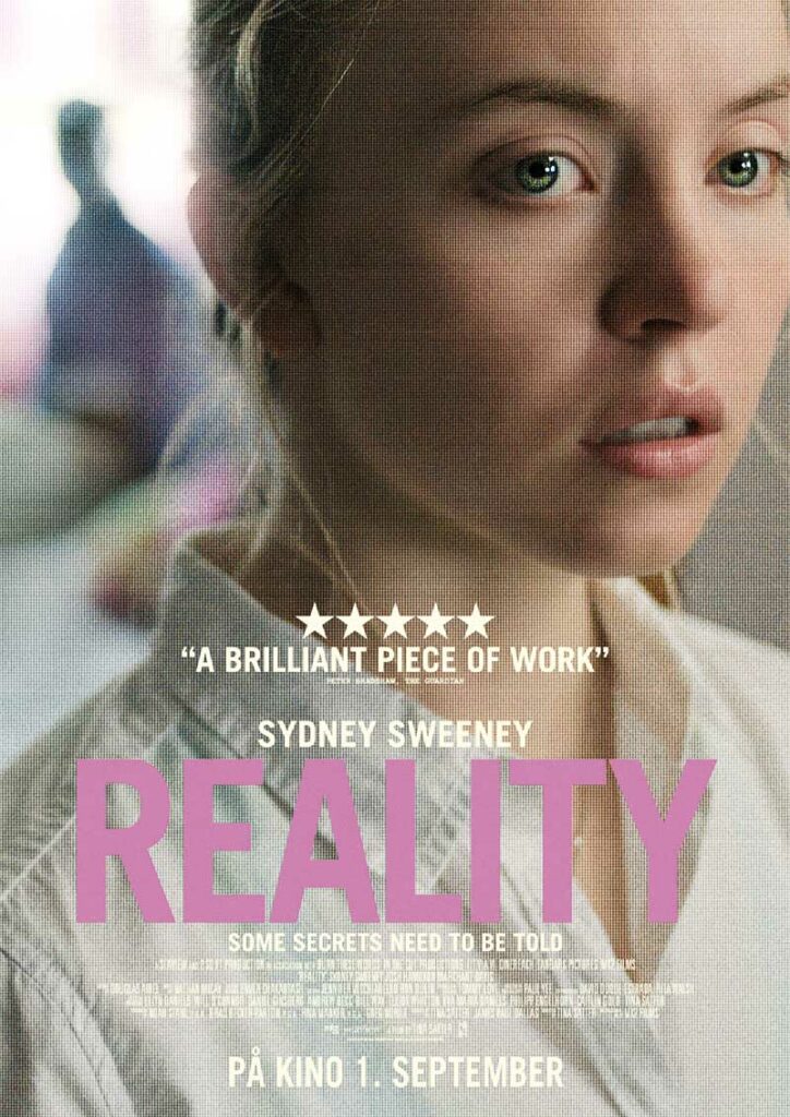 Reality har premiere på kino i Norge september 2023