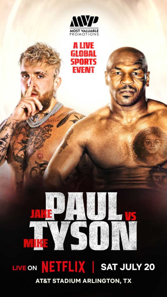 Se kampen mellom Jake Paul og Mike Tyson, juli 2024